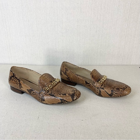 Tory Burch~Women’s “Roccia” Python Gemini‎ Link Leather Loafers/Flats~Sz 10.5 - Picture 6 of 13